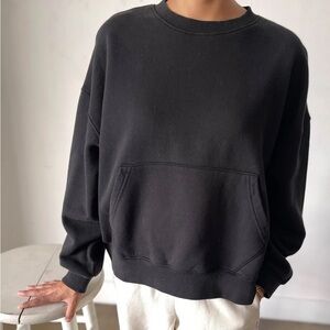 French Terry Poche Sweatshirt | Le Bon Shoppe (Black, M)